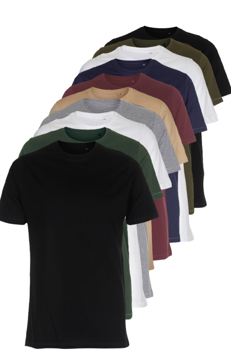 Mix & Match: 10 x Organic Basic T-skjorter: 1.000,-