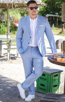 Jack & Jones Riviera Linen Nautical Blue