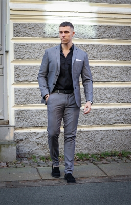 Comfort Suit - Light Grey Melange