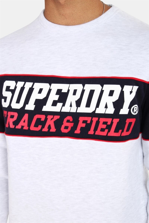 Superdry Tripple Drop Track Crew Genser Podium Ice Marl/Navy