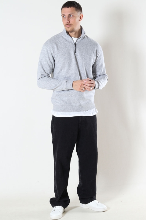 Jack & Jones Bradley Sweat Half Zip Light Grey Melange