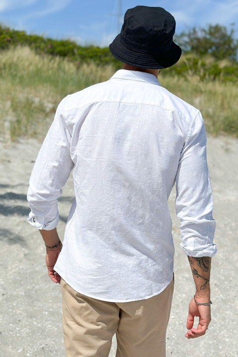 ONLY & SONS Caiden LS Linen Shirt  White