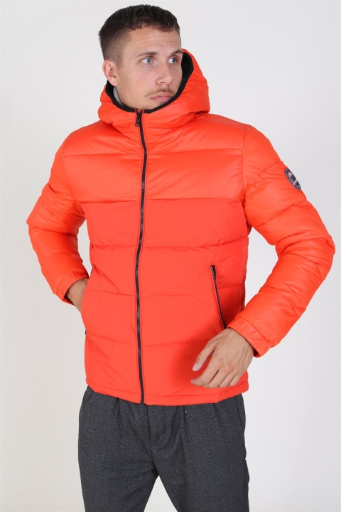 Jack & Jones Oscar Jakke Hood Cherry Tomata