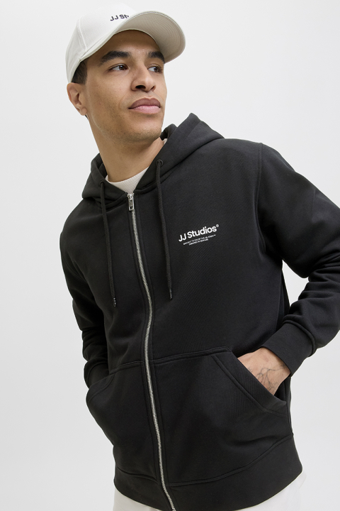 Jack & Jones Soho Sweat Zip Hoodie Black