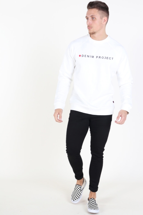 Denim Project Logo Crew Genser Off White