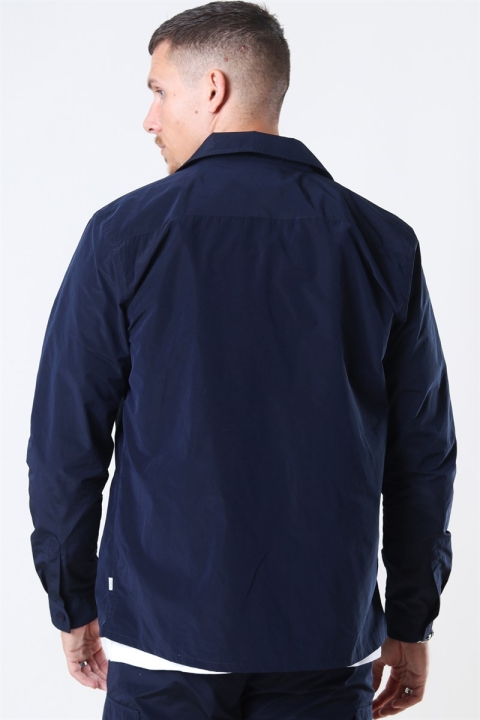 WoodBird Klarc Zip Skjorte Navy