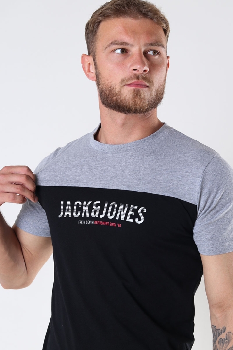 Jack & Jones JJEDAN BLOCKING TEE SS O-NECK Black