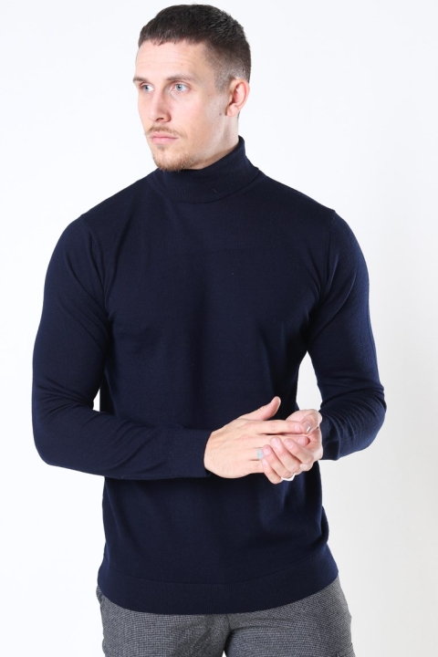 Clean Cut Copenhagen Merino Wool Roll Strikke Navy