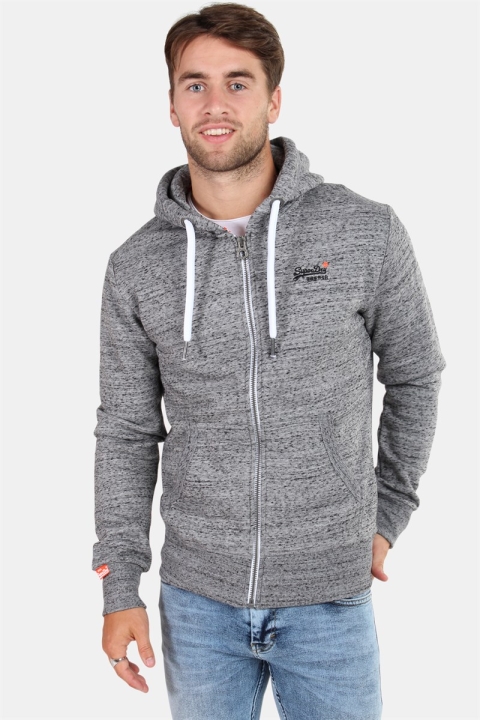 Superdry Orange Label Zip Hoodie Flint Grey Grit