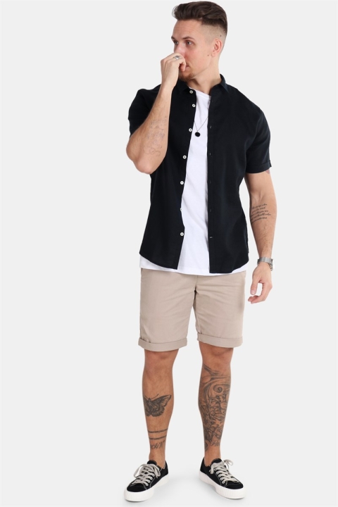 Tailored & Originals Karter S/S Skjorte Black