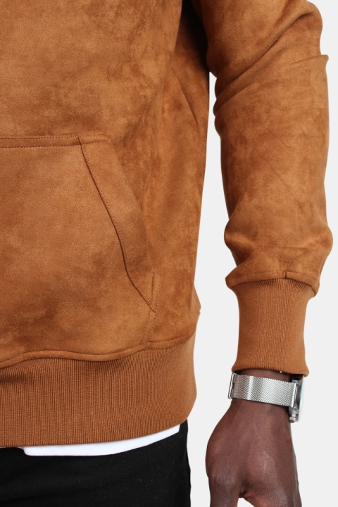 Urban Classics Imitation Suede  Hoddie Toffee