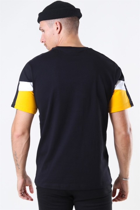 Champion Crewneck T-Shirt Black/Yellow/White