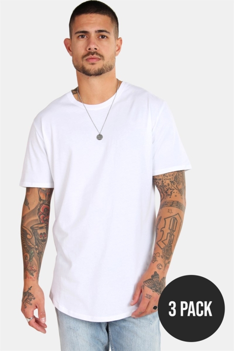 Only & Sons matt Longy SS T-skjorte 3-pack White