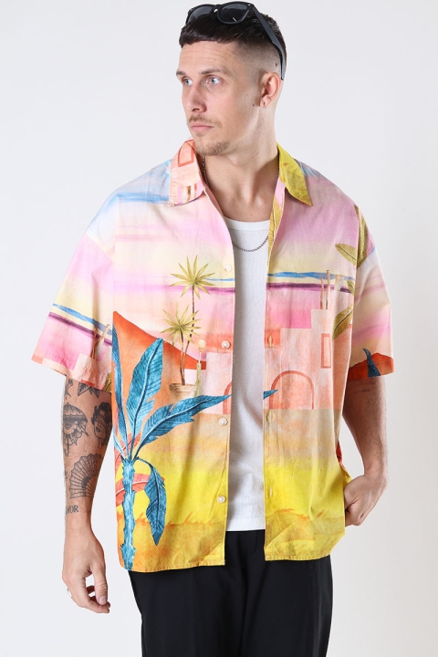 Jack & Jones Landscape Shirt SS Peachskin