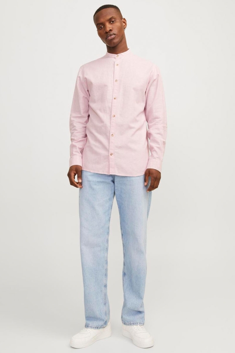 Jack & Jones Summer Band Linen Shirt LS Pink Nectar