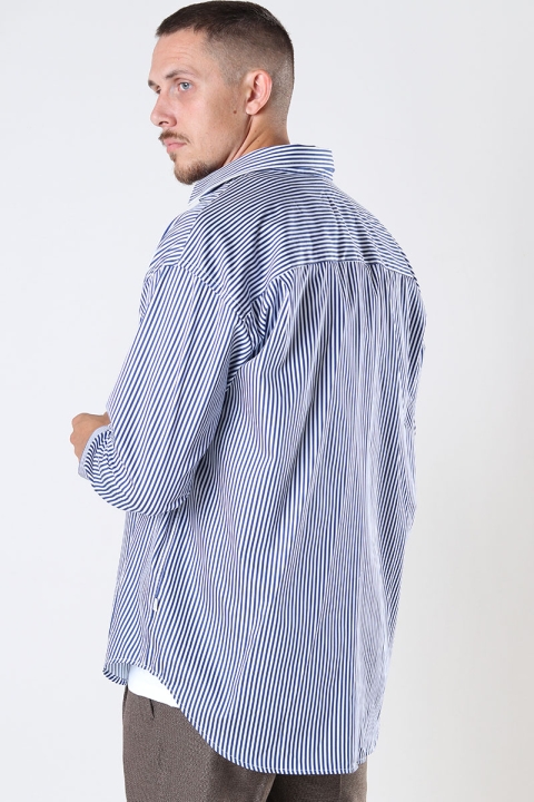 Woodbird Stoll Stripe Shirt Blue-White