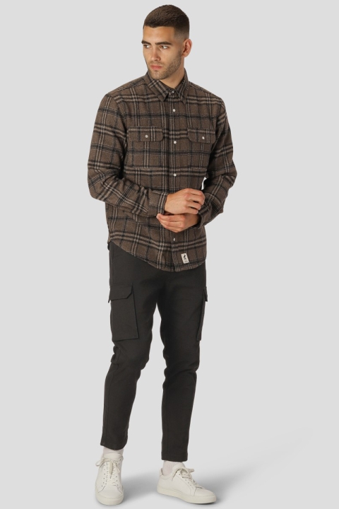 Fat Moose Adrian Shirt Brown Check