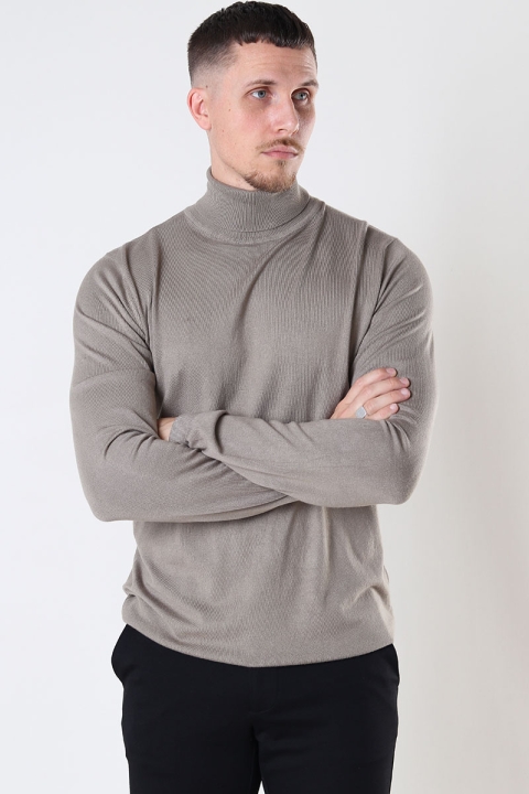 JEFF MALCOLM ROLL NECK KNIT Dark Beige