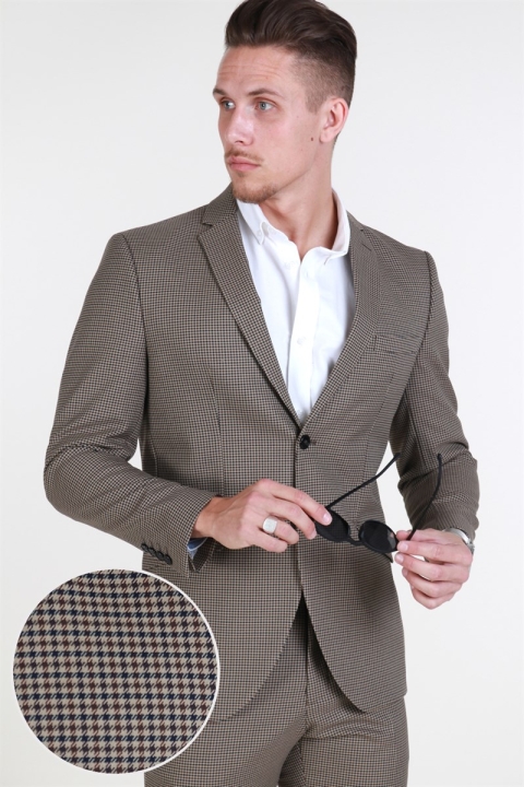 Selected Slim-Riclogan Blazer Sand Check