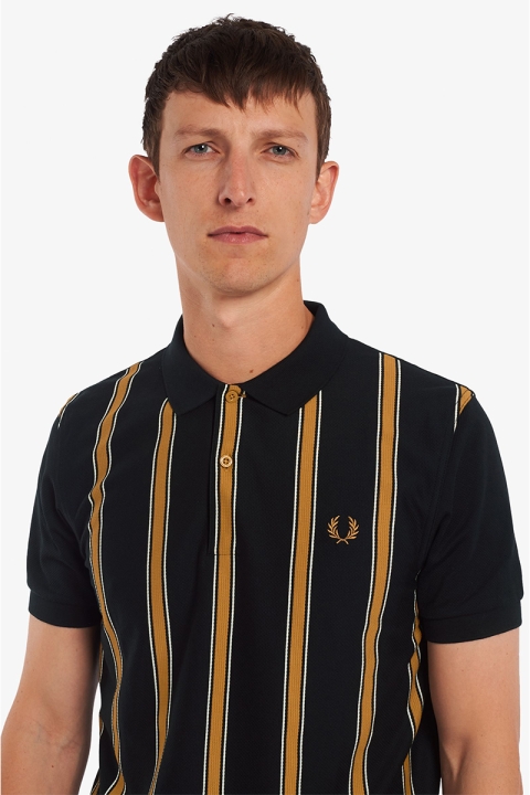 Fred Perry TEXTURED STRIPE POLO 102 Black