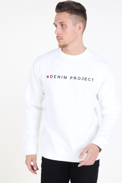 Denim Project Logo Crew Genser Off White