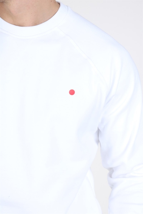 Denim Project Dot Crewneck Sweatshirt White