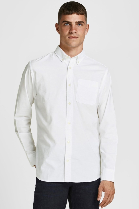 Jack & Jones JPRBLUBROOK OXFORD SHIRT L/S NOOS White SLIM FIT