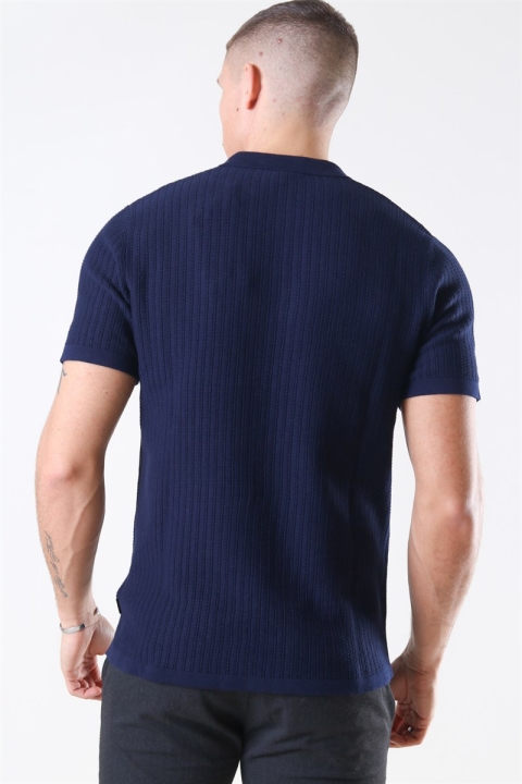 Jack & Jones Blabristol Strikke SS Polo Maritime Blue