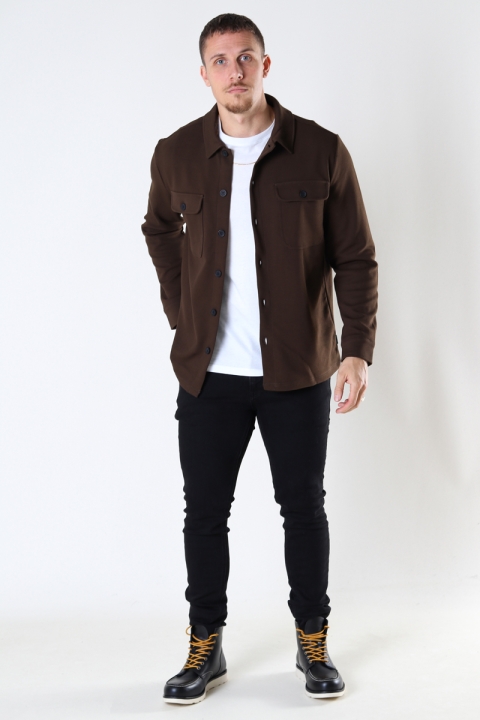 ONLY & SONS KODYL OVERSHIRT SWEAT Demitasse