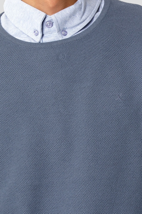 Clean Cut Copenhagen Lauritz Crew Knit Dusty Blue