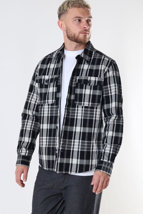 ONLY & SONS MILO OVR CHECK LS SHIRT Black