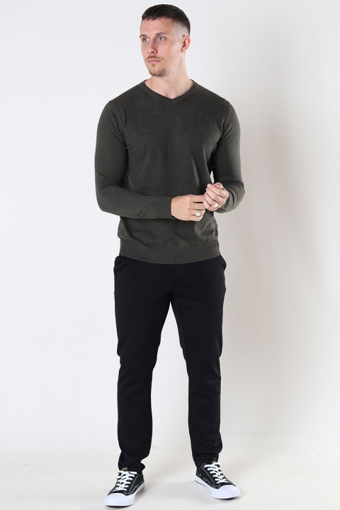 Jack & Jones JJEEMIL KNIT V-NECK NOOS Olive Night