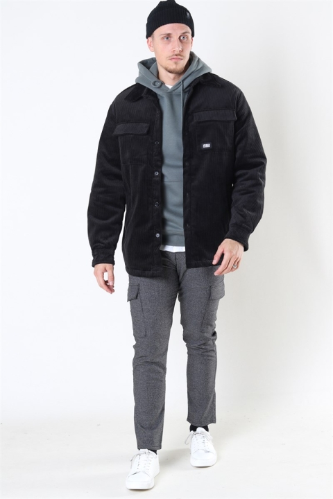 Urban Classics  Corduroy Skjorte Jakke Black