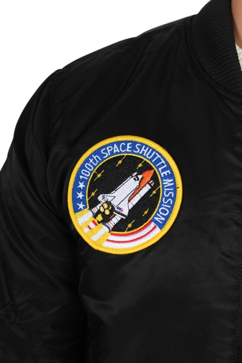 Alpha Industries MA-1 VF NASA Bomber Jakke Black