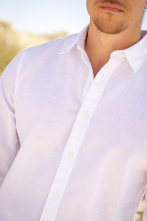 Selected Slim Sun Linen Shirt LS White