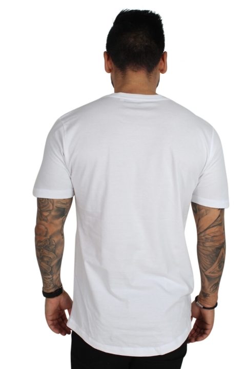 Liebhaveri Vintage Mens Longline T-skjorte hvid