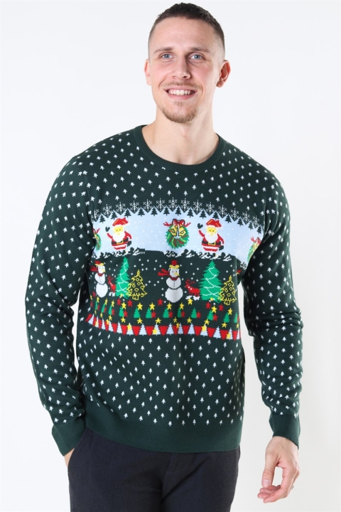 Only & Sons Xmas 7 Funny Top Strikke Pine Grove