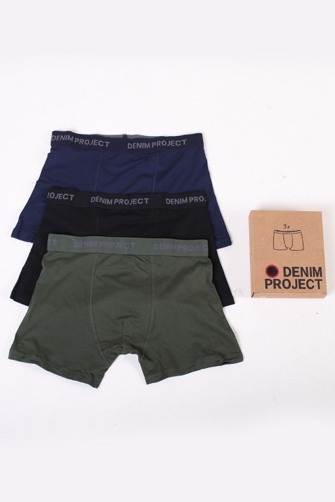 Denim Project 3 Pack Boxershors Green/Blue/Black