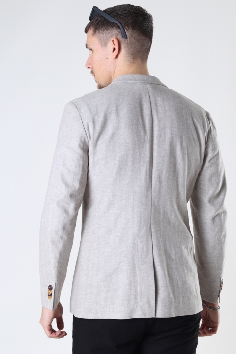 Jack & Jones JPRRAY LINEN BLAZER Beige SUPER SLIM FIT