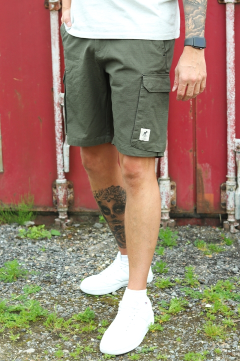 Fat Moose Tap Cargo Shorts Beetle Green