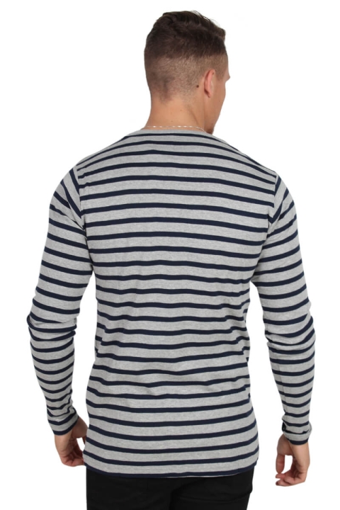 Kronstadt Oscar LS T-skjorte Grey/Navy