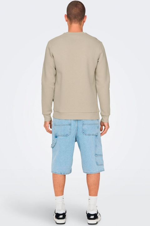 ONLY & SONS Ceres Crew Neck Sweat Silver Lining