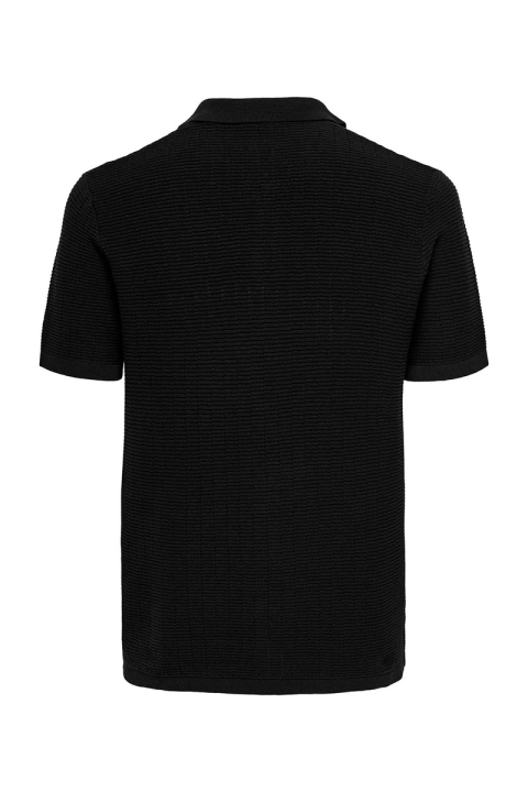 ONLY & SONS Domi Structure Half Zip Polo Knit Black