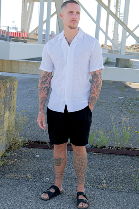 ONLY & SONS Caiden SS Resort Linen Shirt White