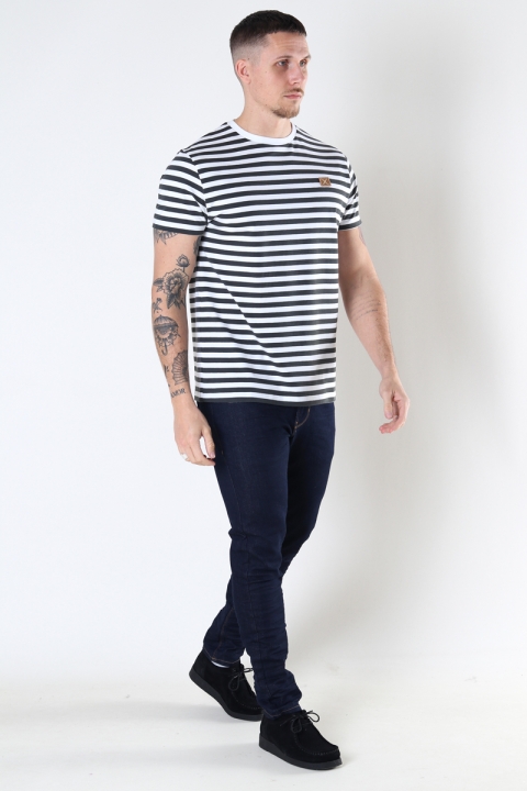 Clean Cut Copenhagen Basic Organic striped tee SS Bottle Green