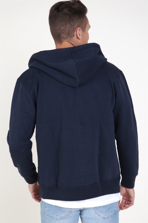 Jack & Jones Soft Genser Zip Hood Navy Blazer