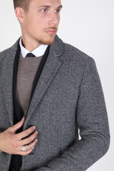 Jack & Jones Moulder Ullfrakk Dark Grey