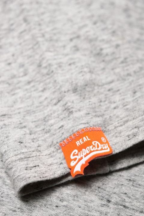 Superdry O L Eng'D Baseball L/S T-skjorte Varsity Silver Grit