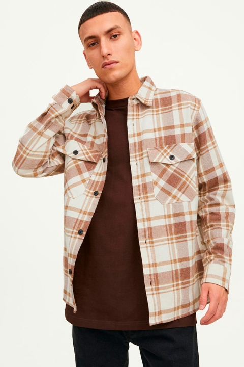 Jack & Jones JPRMARK TWILL OVERSHIRT L/S SN Toffee