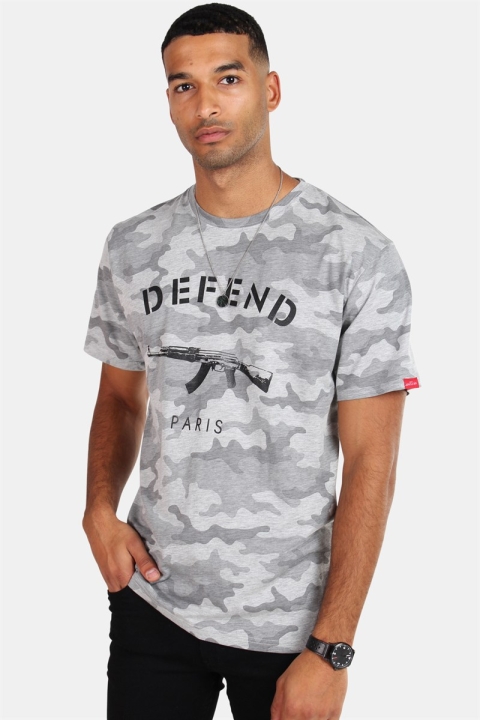 Defend Paris Paris NB T-skjorte Camo H.Grey